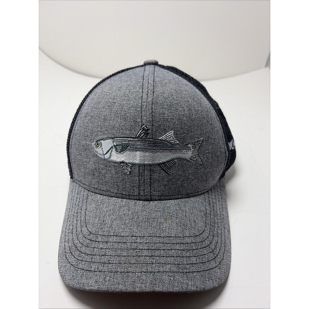 Toadfish Outfitters Gray Black Logo The Mullet Mesh Hat Adjustable Snapback - Picture 3 of 8